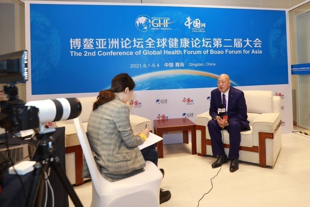 李金元董事长在博鳌亚洲论坛全球健康论坛接受媒体团专访（之三）