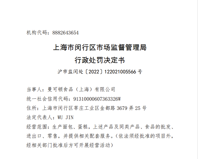 曼可顿食品虚假宣称“无糖”“低脂” 概念被罚款6万元