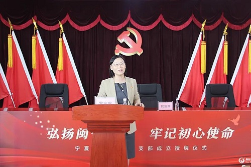 新时代宁夏联合流动党支部成立授牌仪式举办