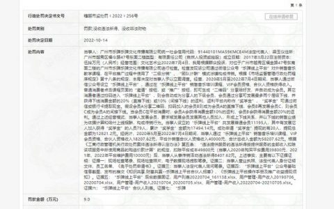 “乐弹线上平台”运营公司因涉嫌传销被行政处罚