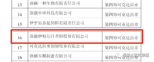 福瑞达：伊帕尔汗荣获高新技术企业称号