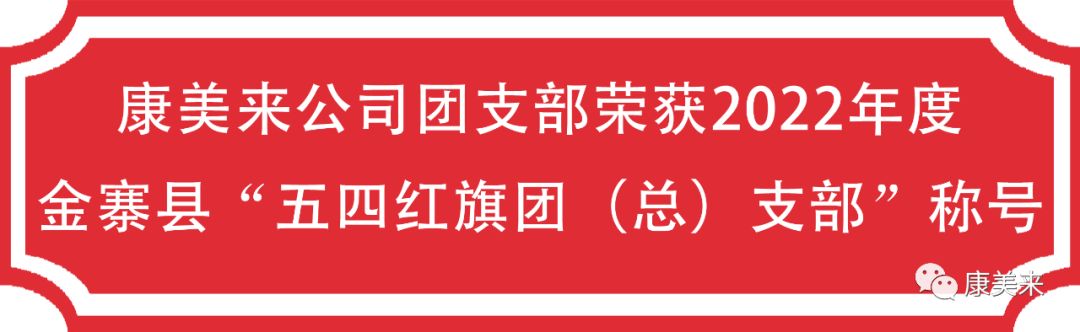 康美来公司团支部荣获2022年度金寨县“五四红旗团（总）支部”称号