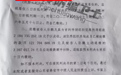 “非中矿业AMBC”涉嫌传销，主犯孙鹏二进宫被判14年！