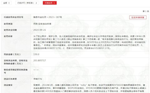 名月(上海)商贸有限公司因涉嫌传销被罚没353余万元