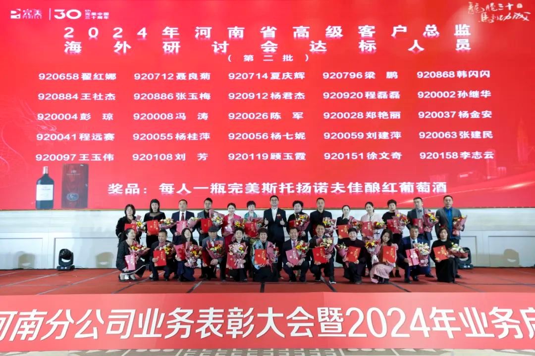 完美河南分公司年度业务表彰会议暨2024年业务启动会议召开