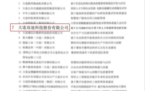 双迪股份荣膺大连市企业管理创新成果多项大奖