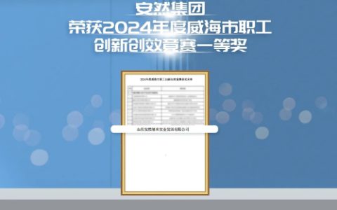 安然荣获2024威海市职工创新创效竞赛一等奖