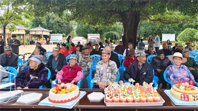 理想华莱党委组织党员、员工、茶商代表共同开展敬老慰问活动