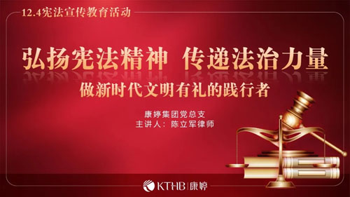 弘扬宪法精神 康婷党总支开展普法宣传活动