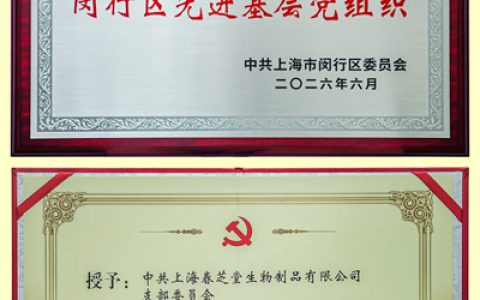 春芝堂获评上海闵行区先进基层党组织