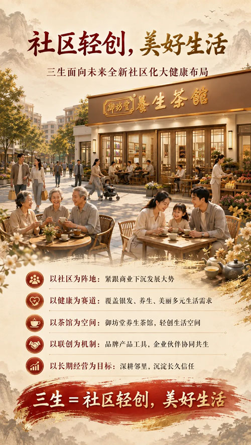 三生全新社区化健康布局:以茶馆撬动万亿市场
