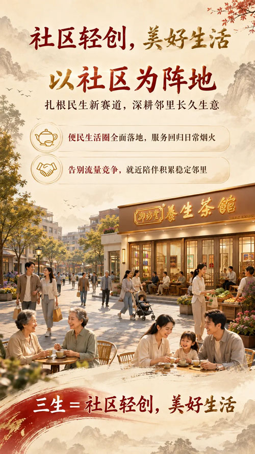 三生全新社区化健康布局:以茶馆撬动万亿市场